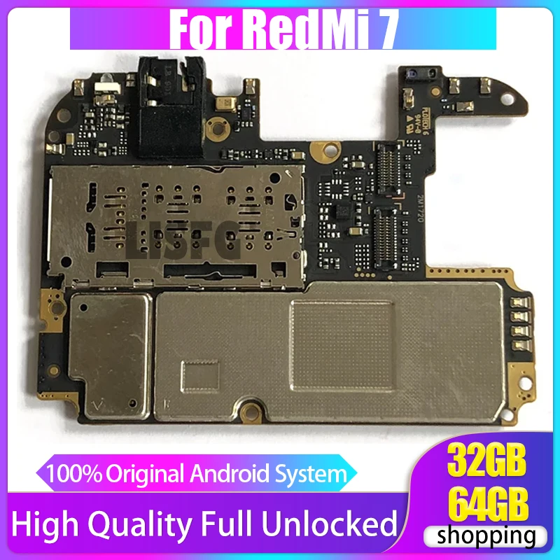 100% Working Mainboard For XiaoMi RedMi 7 Motherboard Unlocked Original 32GB 64GB For HongMi 7 RedMi 7 Good Tested Logic Board