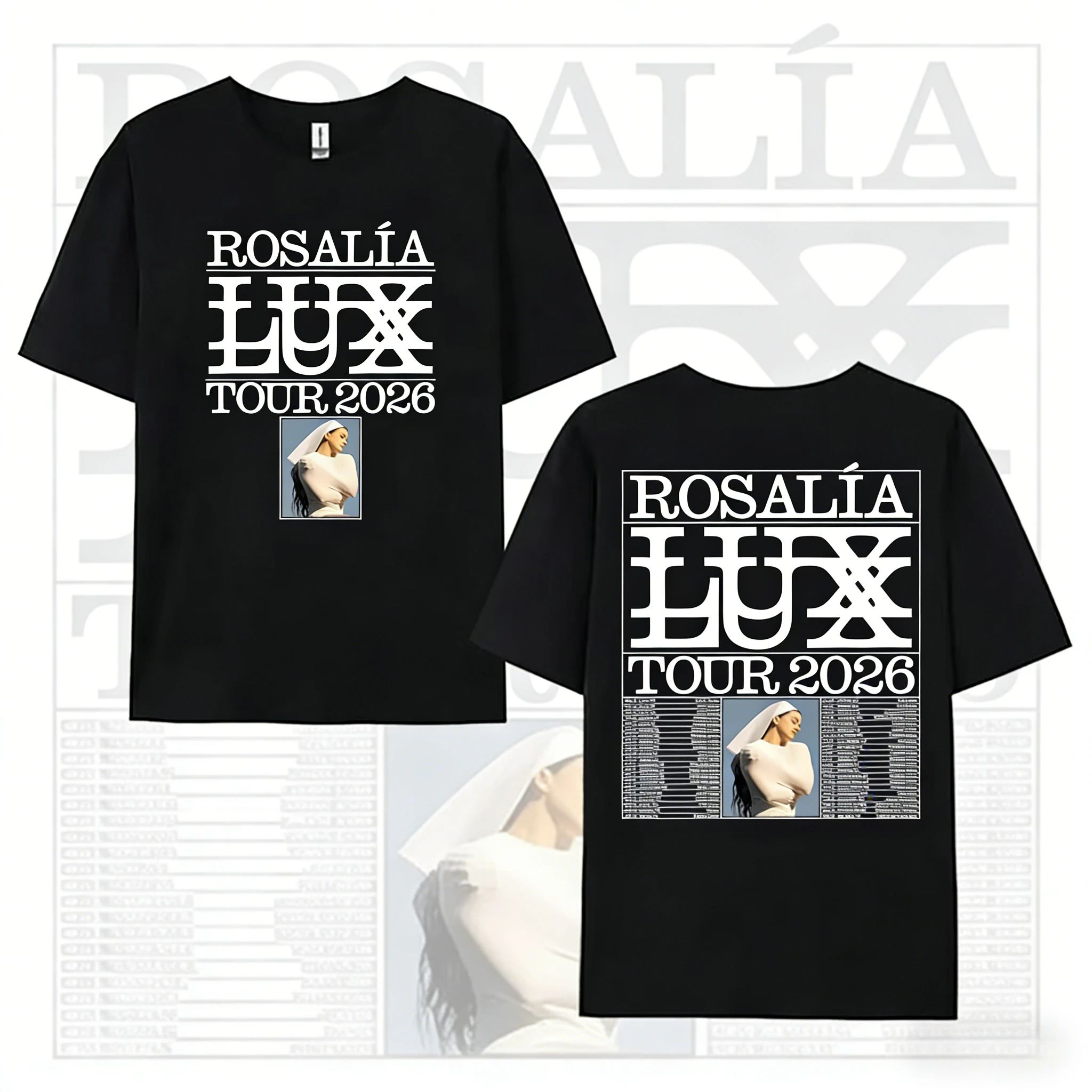 

Rosalia T Shirt 2026 New LUX Tour Graphic 100% Cotton Men Women Unisex Motomami Spanish Pop Oversized Retro Streetwear Tops
