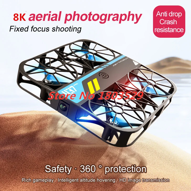 Новый мини-RC-дрон с камерой 8K HD 8K WiFi FPV Дрон с высоким режимом фиксации Квадрокоптер Передача в реальном времени Вертолет для мальчиков Детская радиоуправляемая игрушка