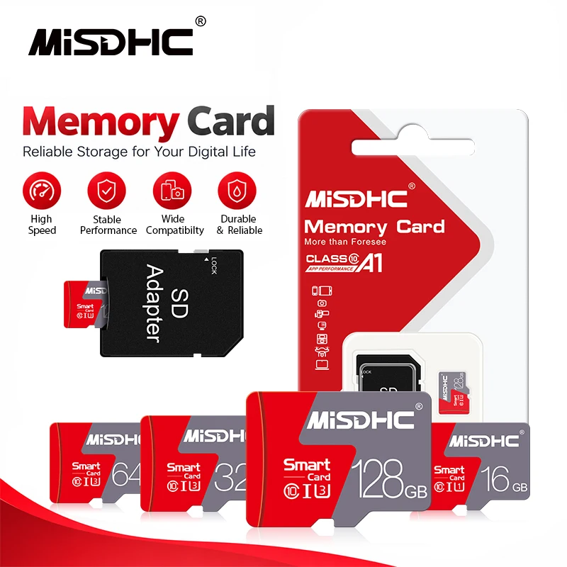 Cartão de memória Ultra Micro TF SD, 128 GB, 64 GB, Classe 10, A1, 32 GB, 16 GB, 8 GB, 4 GB, cartão Flash SD/TF para câmaras, telemóveis e computadores.