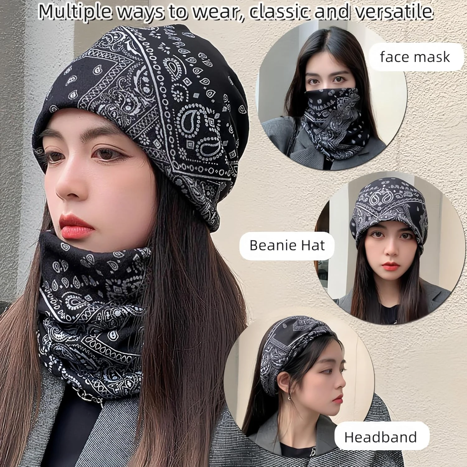 Warm, stylish, and incredibly soft baggy turban beanie for women - a comfortably cozy option for chemo caps that also doubles as