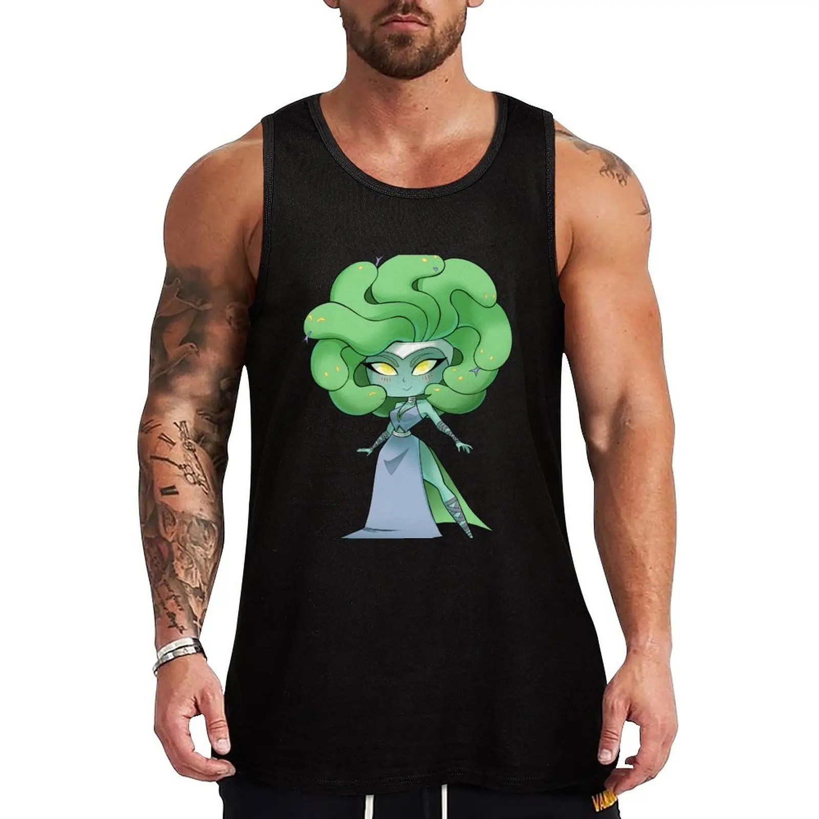 

Lady Medusa - Cute D&D Adventures Tank Top Men's gym clothing gym Men's clothes