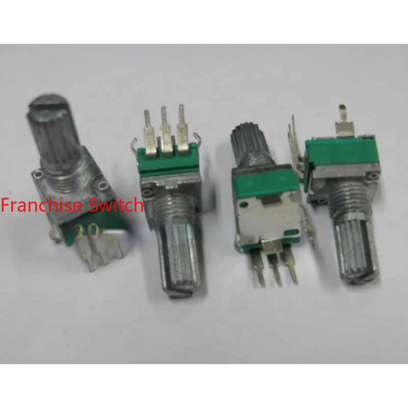 

10PCS Precision Adjustable Potentiometer R09 Vertical Bent Foot Single Connected B100K-15mm Spline