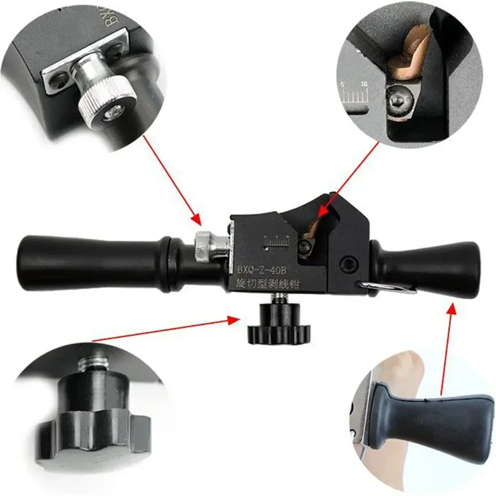 

BXQ-Z-40B Инструмент для зачистки кабеля для изолированных проводов, диаметр проводов 12-40 мм, макс. глубина зачистки 4,5 мм