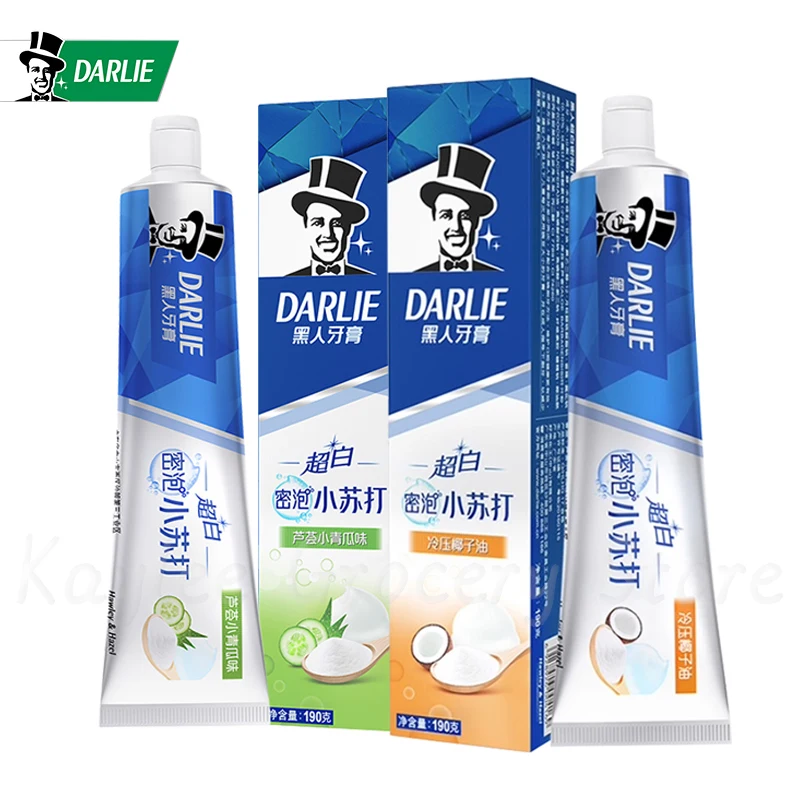 Darlie Toothpaste Super White Dense Bubble Baking Soda Toothpaste Aloe Melon Flavor Fresh Tooth Whitening Tooth Toothpaste 190g