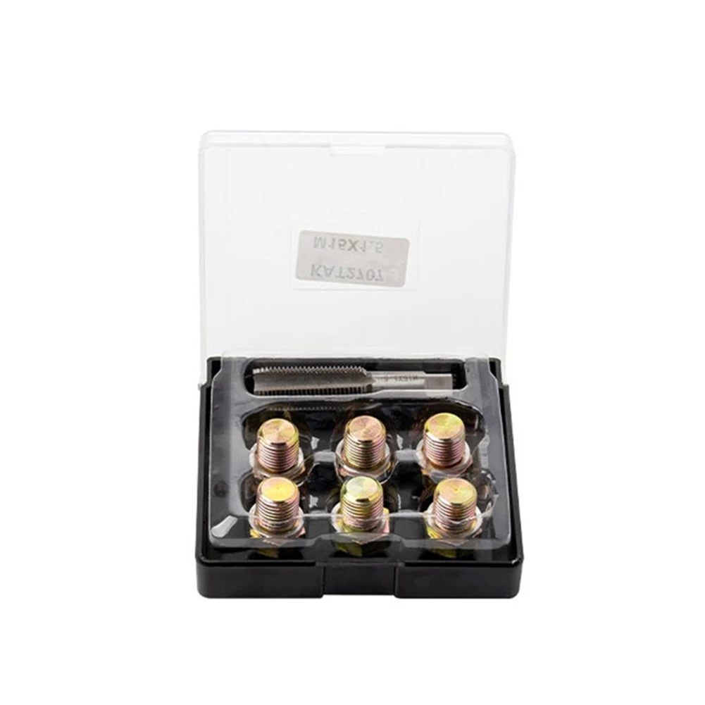 13PCS Oil DrainPlug Tap Thread Repair Kit M13 M15 M17 M20 X 1.5MM For Engine Oil Pan Transmission Differential Repair