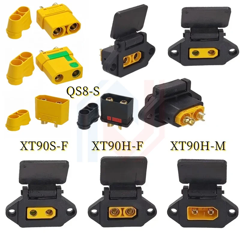 Plugue de carregamento de energia QS8-S xt90 masculino feminino concha de diamante xt90s anti-fogo interface de modificação de bateria de lítio para veículo elétrico