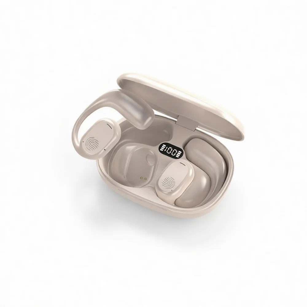 For BS GT280 Wireless Bluetooth Headphones Open Ear Earhook Style Waterproof Sports Headset With Digital Display Screen Stereo