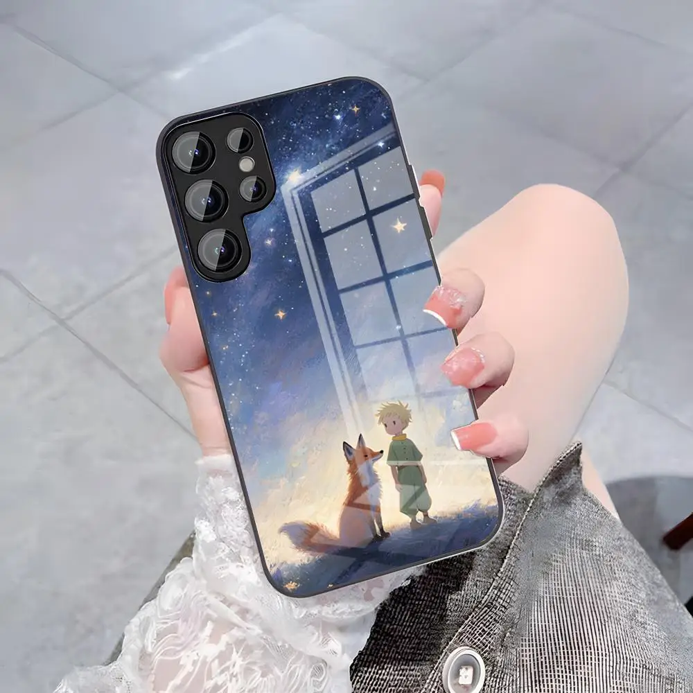 L-Little Prince Phone Case For Samsung S26 S25 Plus S20 S20 Plus S22 Ultra S23 FE S21 Plus S21 Ultra Glass Cover