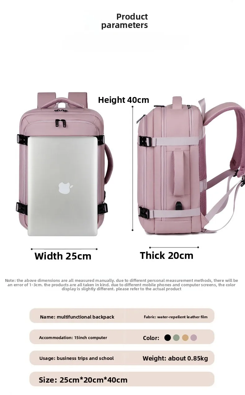 New Fashionable Backpack, Multi-compartment Business Backpack, Multi-functional Large-capacity Water-resistant Computer Bag