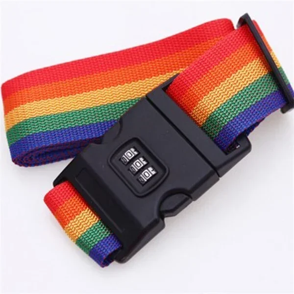 Luggage Strap Belt Travel Adjustable Luggage Suitcase Strap with Coded Lock 1.7m Belt Strap  Suitcase Accessories