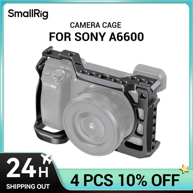 

Клетка SmallRig A6600 для камеры Sony A6600 с креплением для холодного башмака, 1/4 отверстий для резьбы, для микрофона, фотовспышки, параметры «сделай сам» 2493