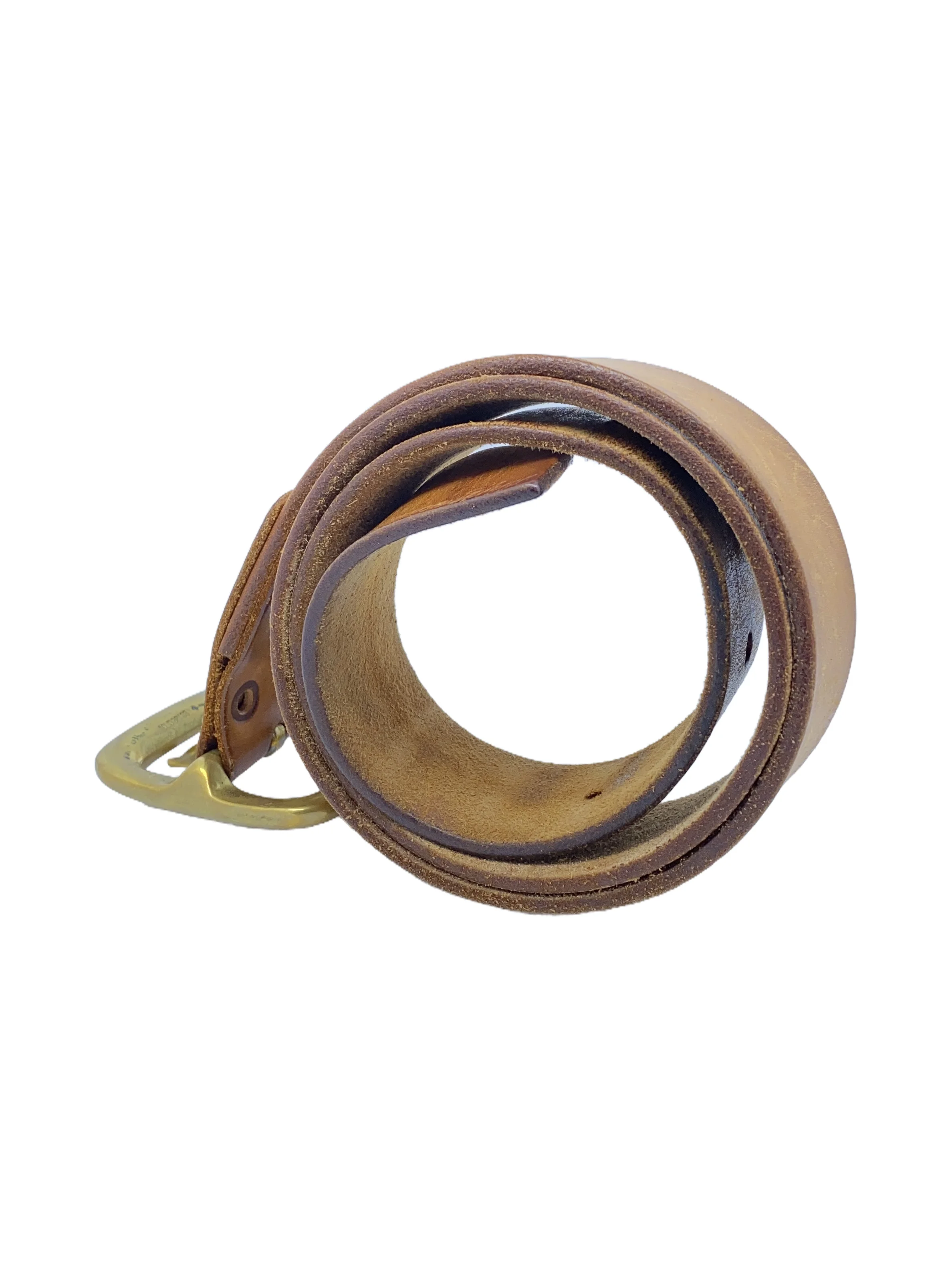 SauceZhan Italian Full-grain Leather Brass Buckle Cowskin Genuine Leather Belt Man Waist Belt Men H Belt Buckle