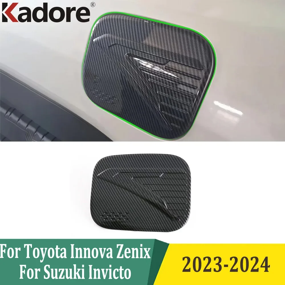 For Toyota Innova Zenix For Suzuki Invicto 2023 2024 Carbon Fiber Gas Fuel Tank Cover Trim Exterior Accessories Car Styling