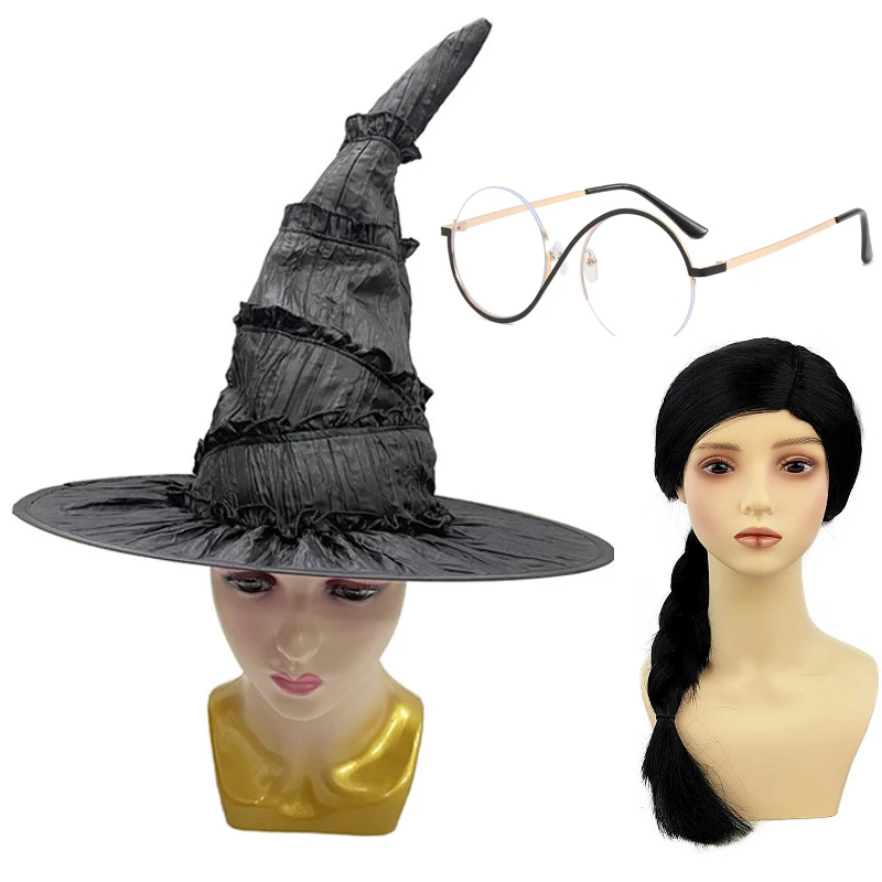 Disfraz de niña, disfraz de bruja malvada de fantasía, conjunto de accesorios para disfraz de Halloween, Carnaval, disfraz para niños y adultos