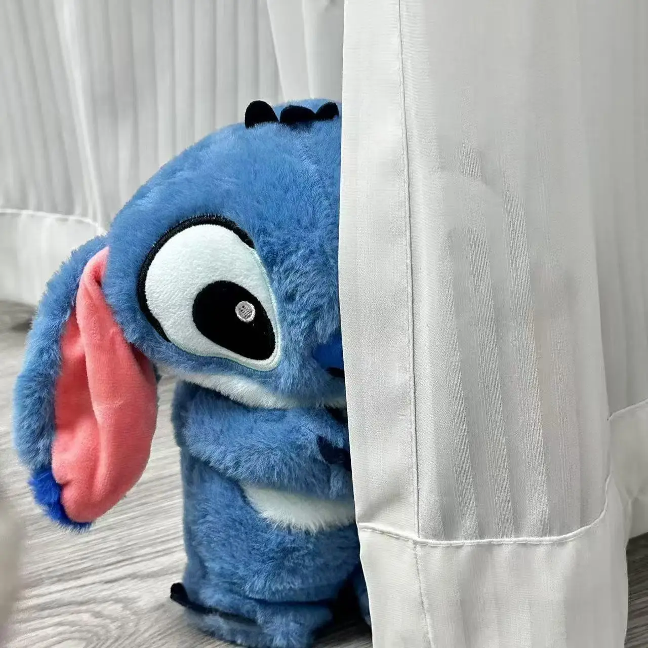 

Disney Plush Doll Stitch Toy Sleeping Breathing Bear Plush Soothing Music Sleep Playmate Kawaii Light Child Plush Toy Kids Gift