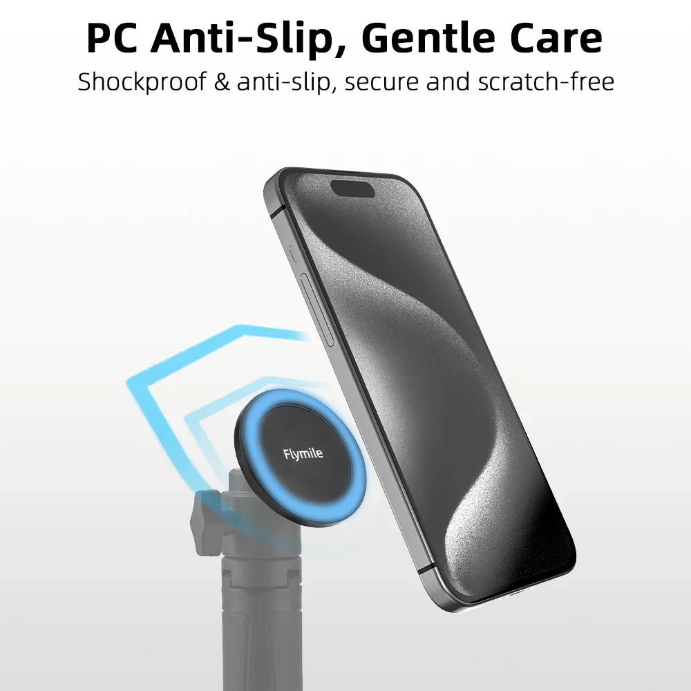 Flymile Magnetic Tripod Mount Adapter for IPhone 14 13 Pro/Galaxy/HUAWEI Magsafe Magnet Phone Holder Photographic Accessorise