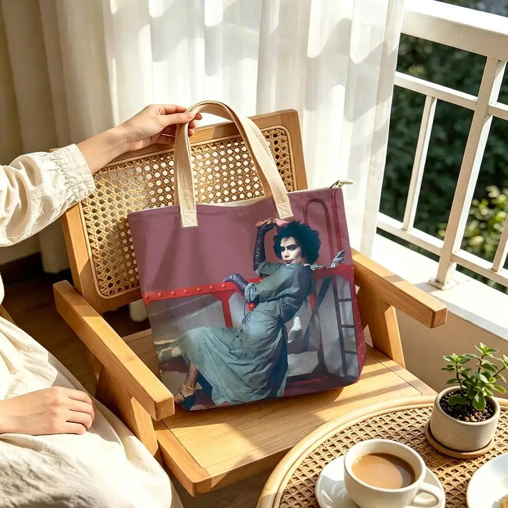 Cult-Musical „The Rocky Horror Picture Show“ – bedruckte Damen-Schultertasche aus Baumwoll-Polyester-Mischgewebe, lässige Einkaufstasche, Geschenkidee. – Detail 13