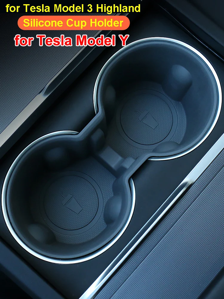Für Tesla Model Y L Juniper 2026 Mittelkonsolen-Organizer Aufbewahrungsbox Rutschfeste Tassenmatte Armlehnenbox Versteckte Box YL Zubehör – Detail 4