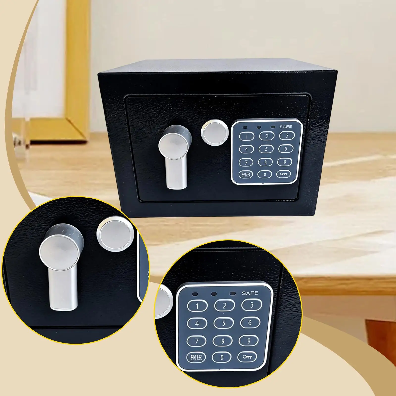 

Цифровой сейф для дома и спальни, подарок на день рождения, с кодовым замком для дорожных документов