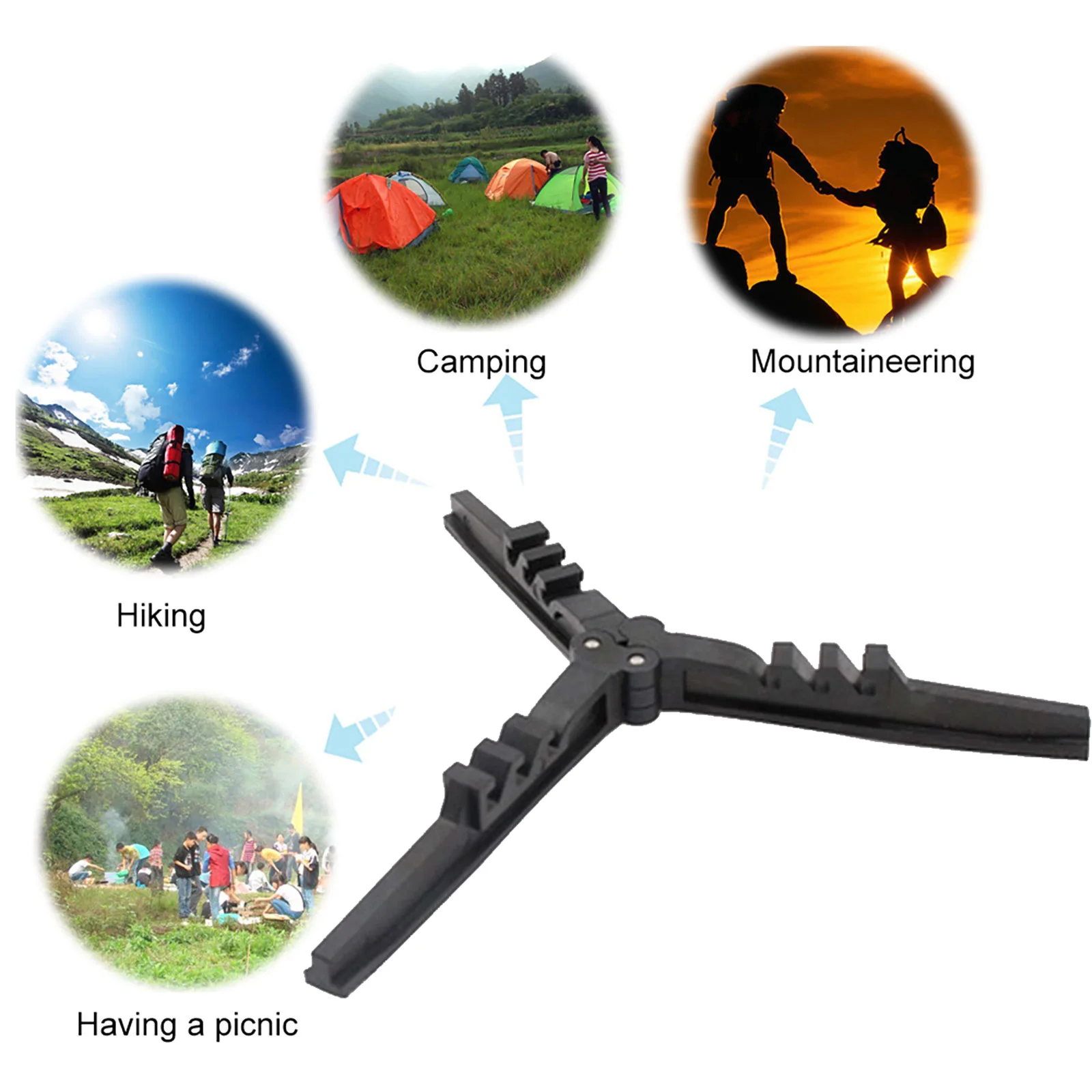 للطي الوقود يمكن استقرار ترايبود المدمجة خزان الغاز البيوتان قوس المحمولة حامل خرطوشة اسطوانة بلاستيكية لمواقد التخييم #1