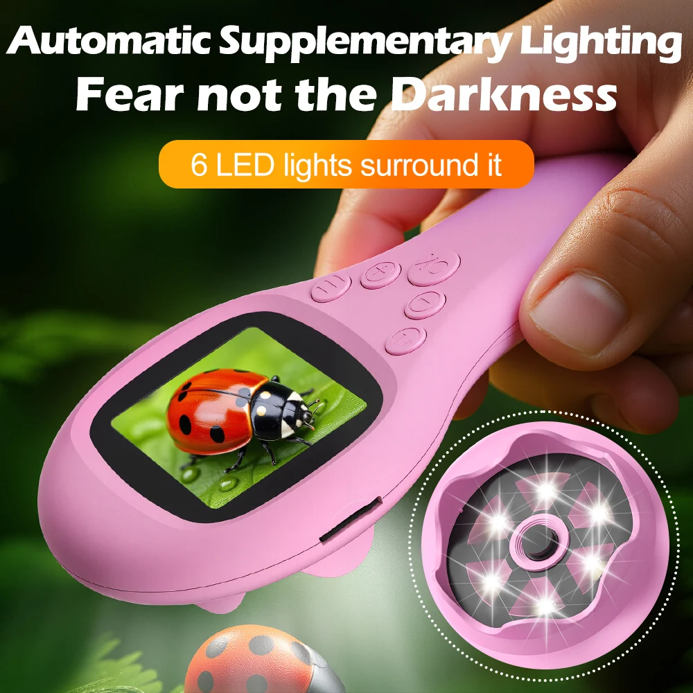 Handheld HD Digital Microscope 1000X Computer Connect 1MP Camera Kids STEM Science Experiment Toy Birthday Gift