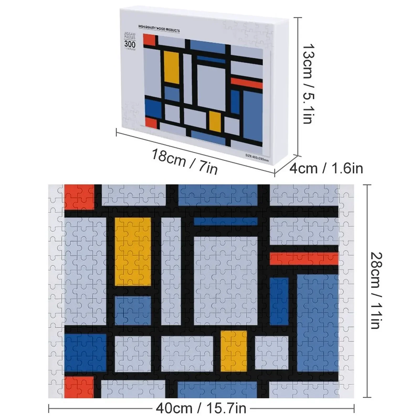 أحجية الصور المقطوعة من باوهاوس، اسم خشبي مخصص، لغز شخصي مخصص