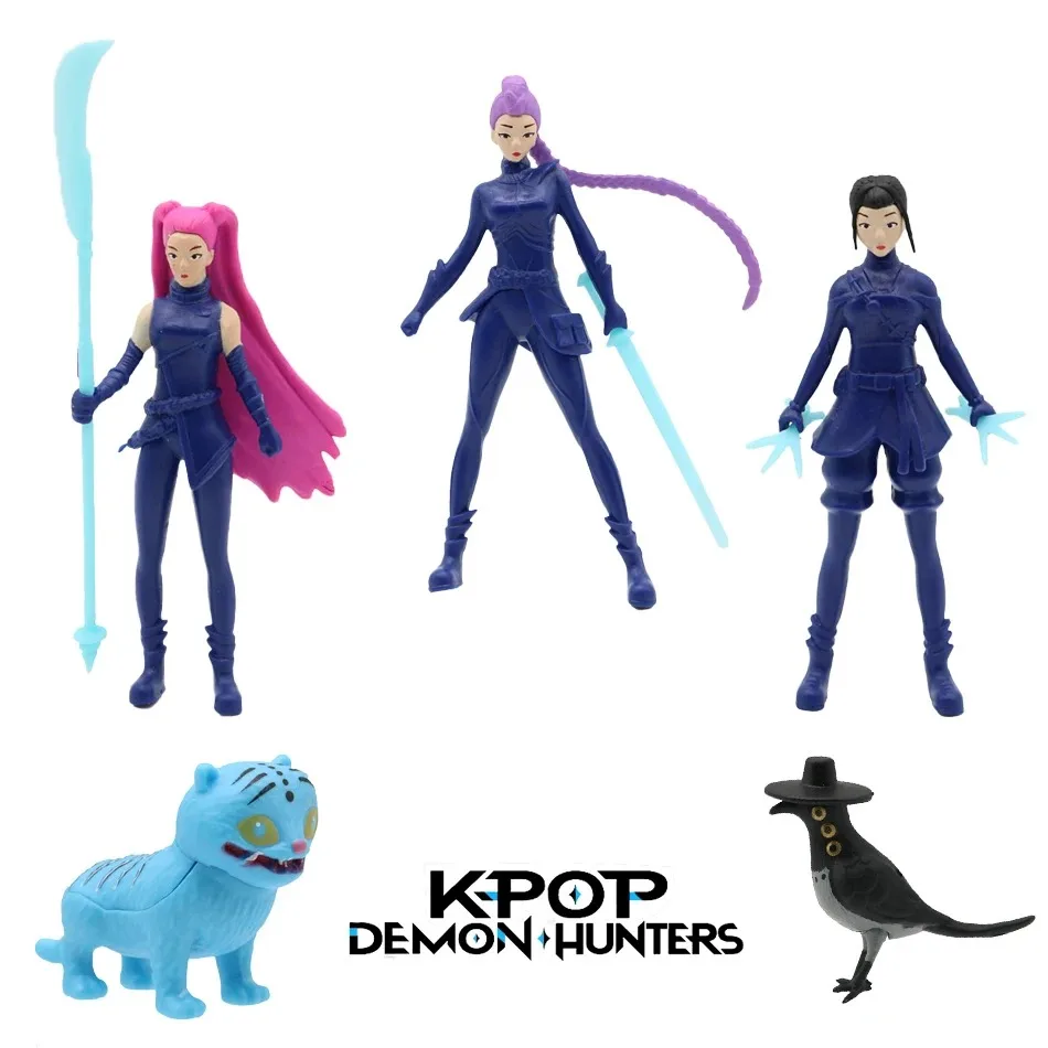5 unids/set Kpop Demon Hunters figura de acción de juguete Derpys Tiger Rumi Mira Zoey Sussy estatuilla muñeca para regalo de se