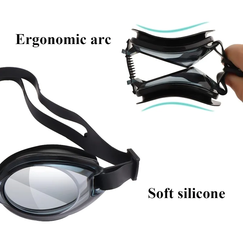 Adult Swimming Goggles: HD Vision, Waterproof, Anti-Fog, Unisex, Stylish & Bright, Professional & Comfortable