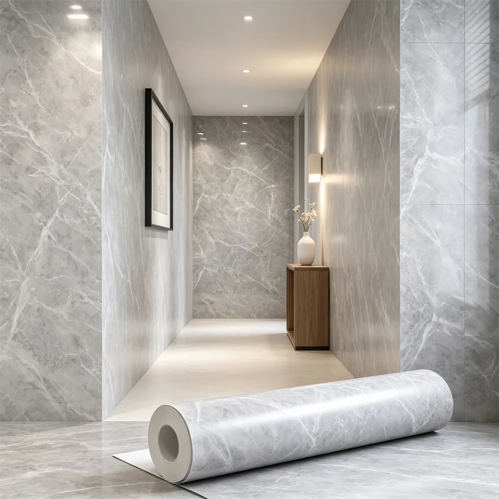 Self Stick Marble Wallpaper Removable Vinyl Contact Paper Waterproof Decor Film for Kitchen Counter Table Home Decor