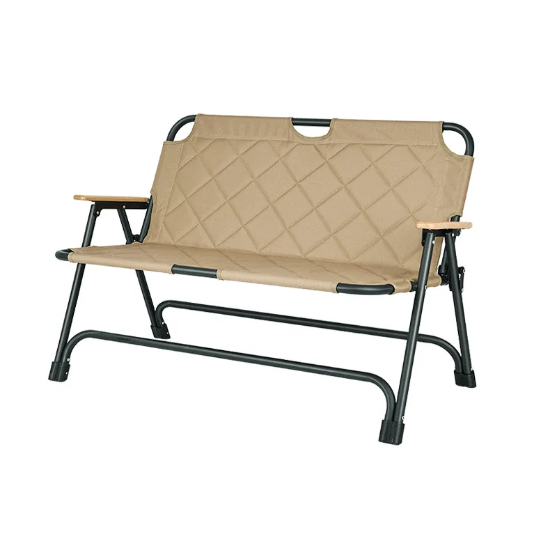 

Outdoor Camping Double Folding Chair Outdoor Camp Leisure Chair Aluminum Alloy Folding Chair