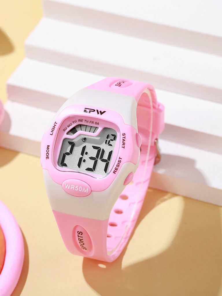 

Многофункциональные студенческие спортивные электронные часы для улицы, будильник, водонепроницаемые и противоударные спортивные мужские часы