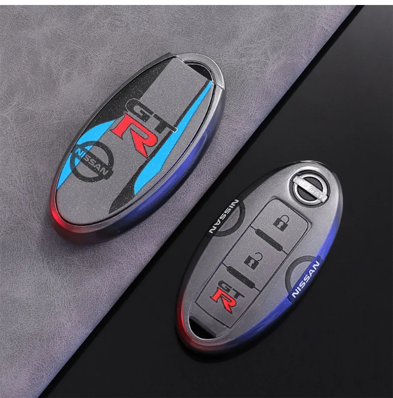 Car Key Case Cover Shell for Nissan Qashqai J10 J11 March Tiida NV200 Leaf Kicks Cube X-Trail T32 T31 Navara Terra view 5