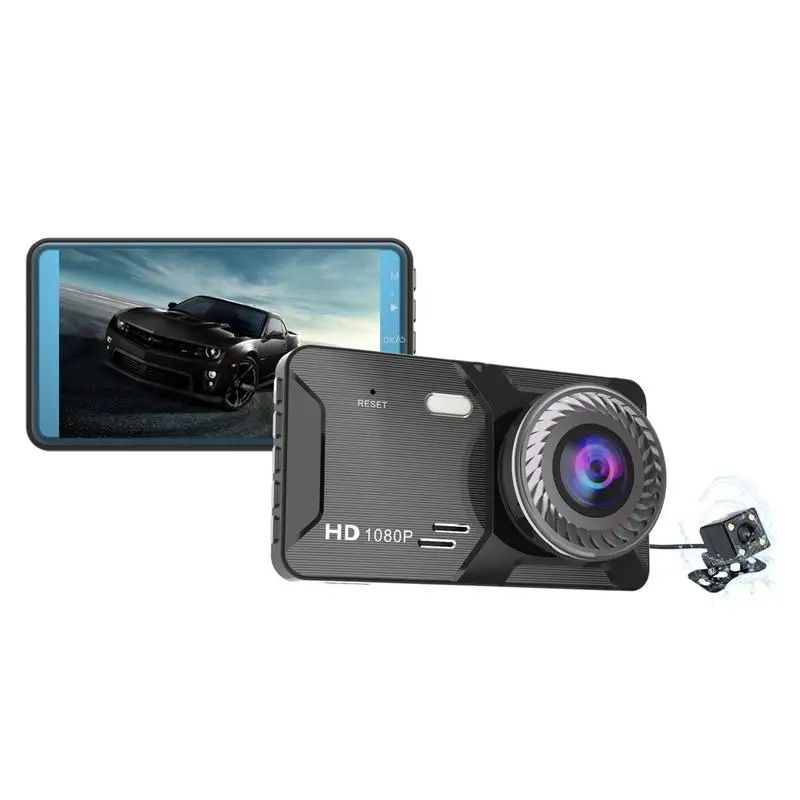 

Driving Recorder 3 Million Pixel Dual Car Camera 4in High-Definition Dashcam With Recording 170 Degree Wide Angle