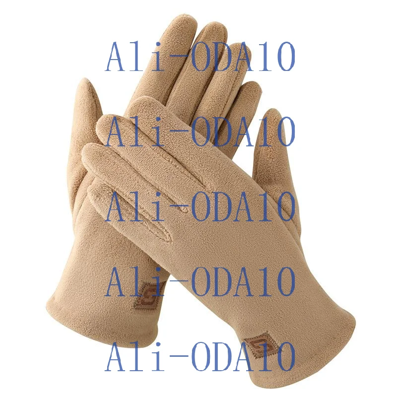 

（YY1 Pair 2025 Outdoor Cycling Winter Keep Warm Gloves Touch Screen Plus Velvet Inside Suede Women Fashion Solid Drive Gloves