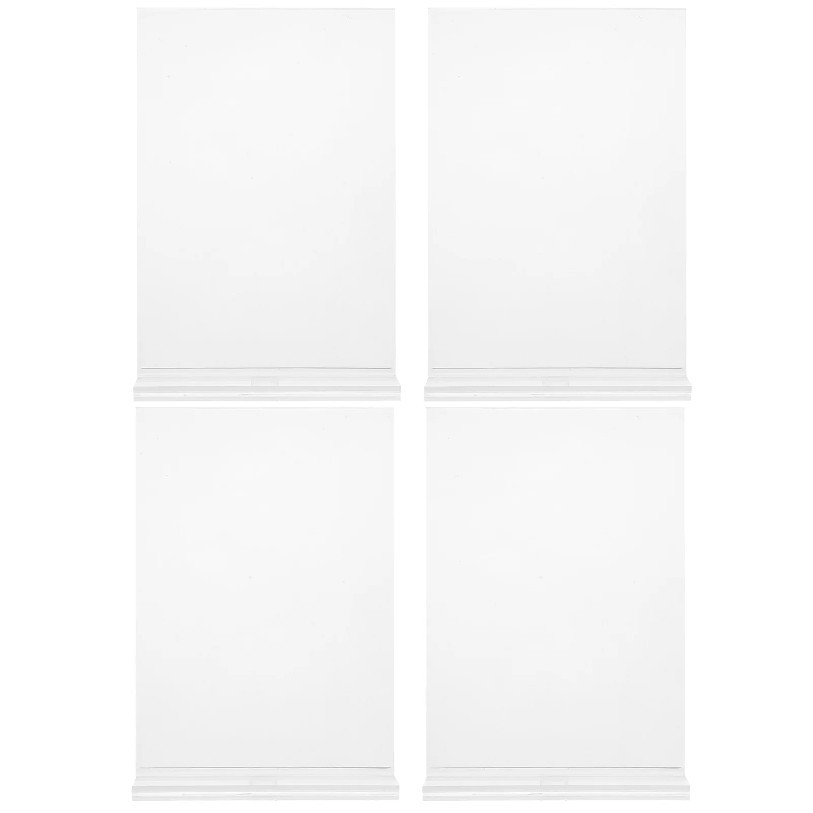 

4Pcs Transparent Acrylic Table Sign Display Stand High Transparency Lightweight Easy Installation for Restaurants Weddings