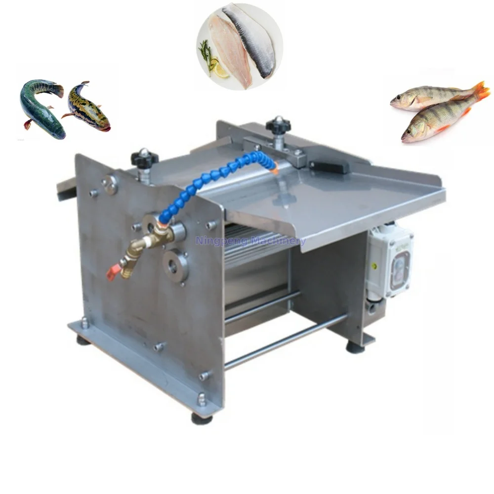 tunas skin removing machine in factory price Table Top Fish Skinner squid fish processing machines