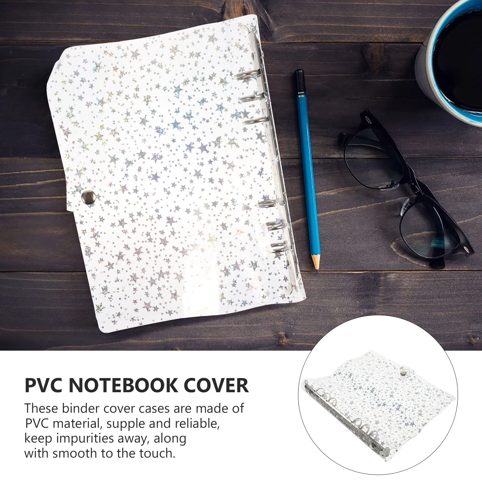 

Loose Leaf Binder Cover Decorative Loose-leaf Filling Notebook Transparent Pvc Campus