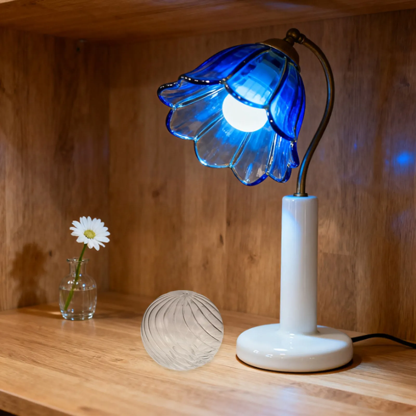4Pcs Clear Ribbed Glass Bubble Lampshade Replacement Globe Lamp Shade for G9 Bulbs Ceiling Pendant Table Lamp Light Cover