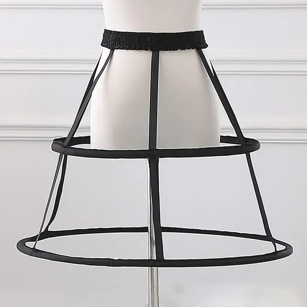 

Эластичная регулируемая нижняя юбка-корзина для женщин и девочек, 2-кольцевая юбка-клетка, свадебная кринолиновая нижняя юбка