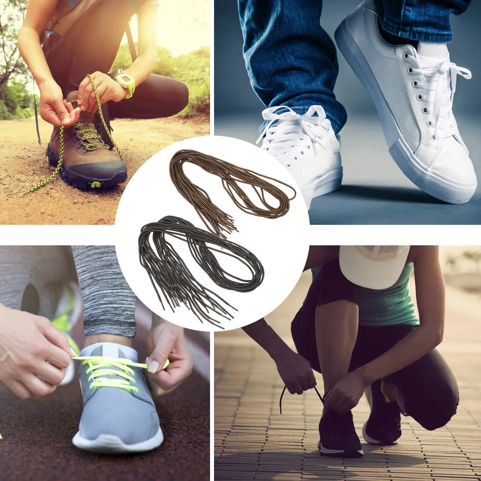 

10 пар высокопрочных износостойких полиэстеровых шнурков для замены, для женских и мужских кроссовок, ботинок, обуви для ходьбы и рабочой обуви