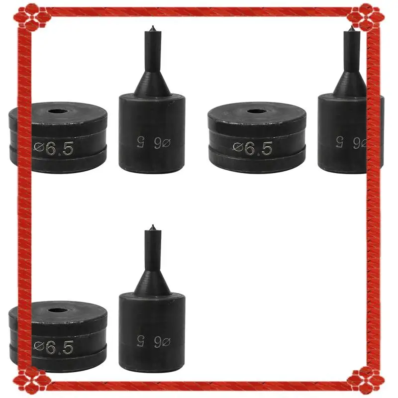 

Гидравлический дырокол для машины CH70 CH-70, гидравлический штамповочный круглый инструмент 6,5 мм, 3 шт., черный