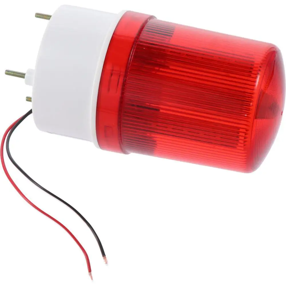 Cylindrical Industrial Signal Alarm Tower Lamp Abs,Plastic Red LED Rotating Strobe Warning Light 220V Emergency LED