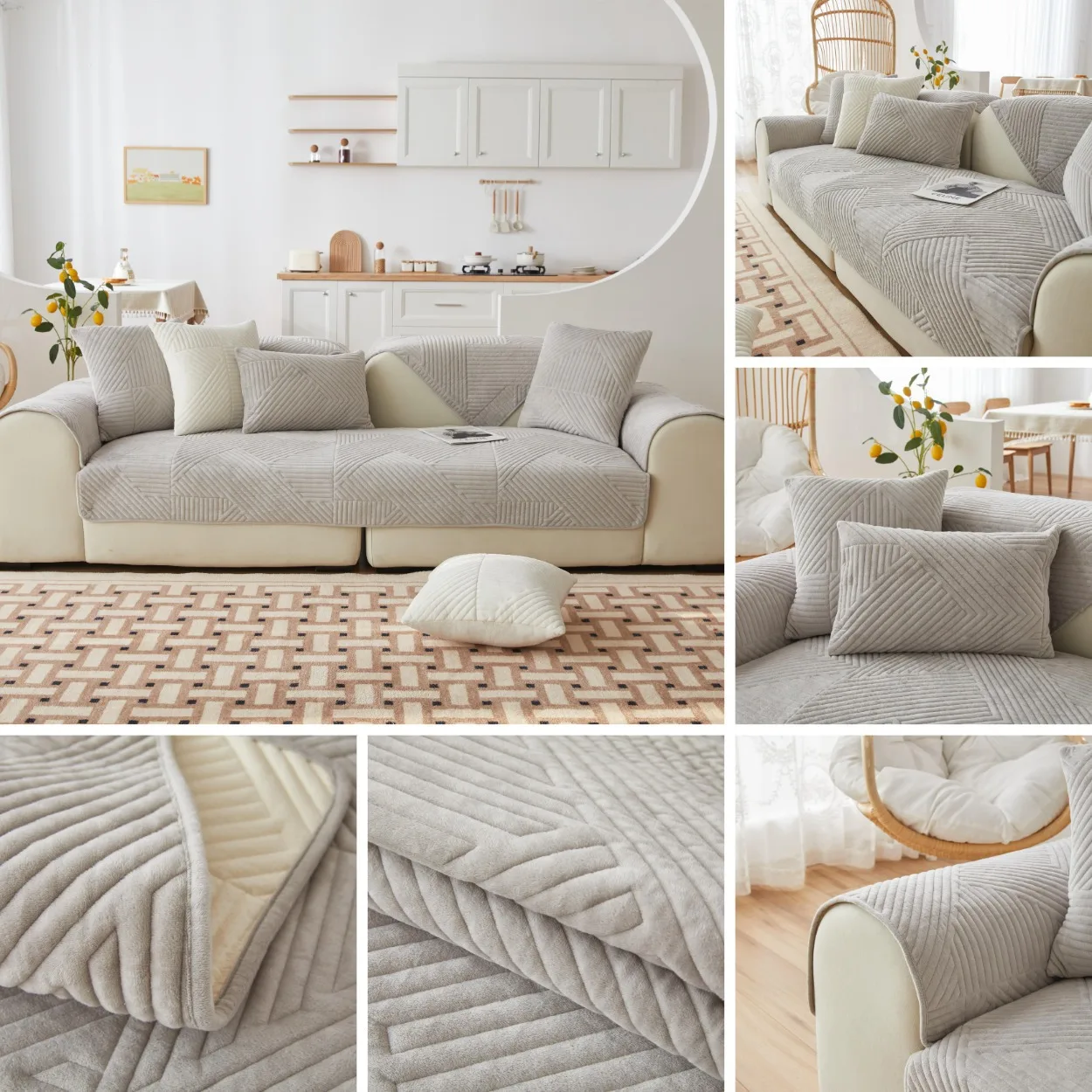 Kristall Samt Sofa Abdeckung Haustier Hund Kind Matte Sessel Möbel Schutz Rutschfeste Moderne Couch Abdeckungen Schonbezüge für Wohnzimmer – Detail 6
