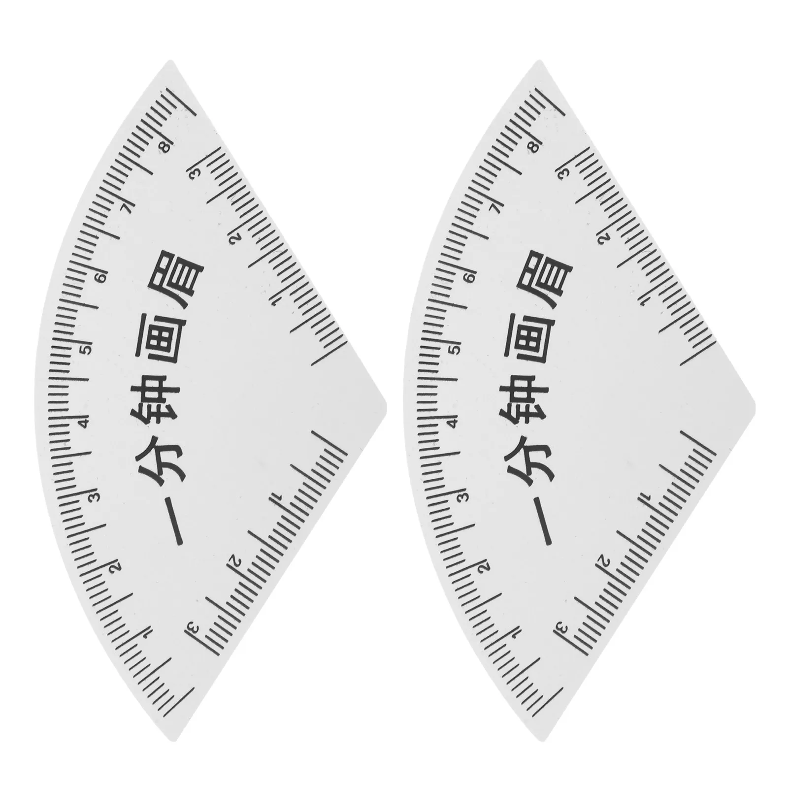 2Pcs Eyebrow Drawing Precision Ruler PVC Eyebrow Positioning Tool for Perfect Symmetry Mapping Shaping Stencil Lightweight