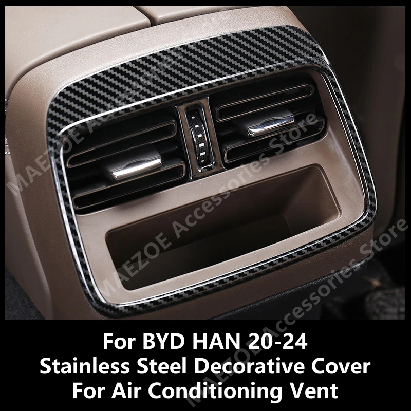 

For BYD HAN 20-24 Stainless Steel Decorative Cover For Air Conditioning Vent,Car Interior Decoration Modification Accessories