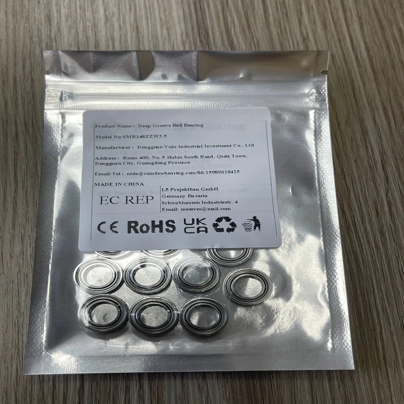 

10pcs SMR148ZZW3 5 8x14x3 5mm High Precision ABEC 9 Stainless Steel Ball Bearings Shielded AISI440C