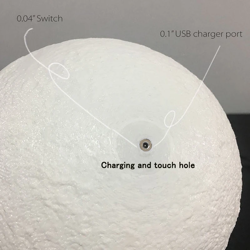 Lámpara de Luna ZK30 para niños, luz nocturna de galaxia, 16 colores, Luz de luna 3D LED, Control remoto táctil, regalo recargable para niñas y niños