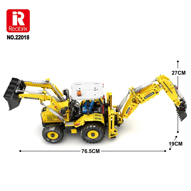 Nuovo 22018 tecnico doppia testa Bulldozer escavatore camion ingegneria veicolo giocattoli costruzione escavatore motorizzato mattoni regali per