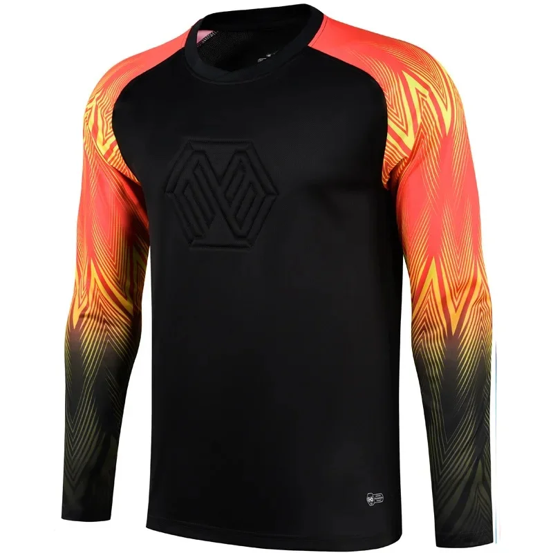2026 New Football Goalkeeper's Chest Printed Uniform, Long-sleeved and Long-pants Set, Training Suit, Breathable and Comfortable